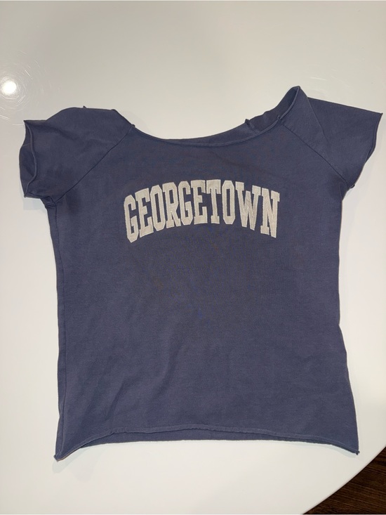 Brandy Melville Tops - Brandy Melville Navy Blue 'Georgetown' Crop Top